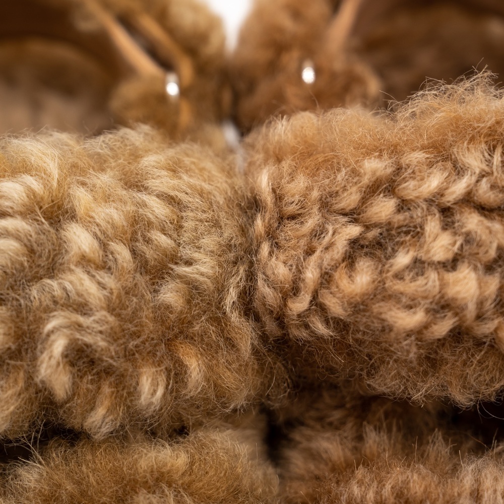 Size 37eu 7 Us Miu Miu Camel Brown Shearling Sand… - image 8